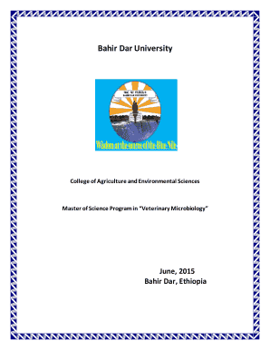 Veterinary Microbiology MSc Program.pdf - Bahir Dar University