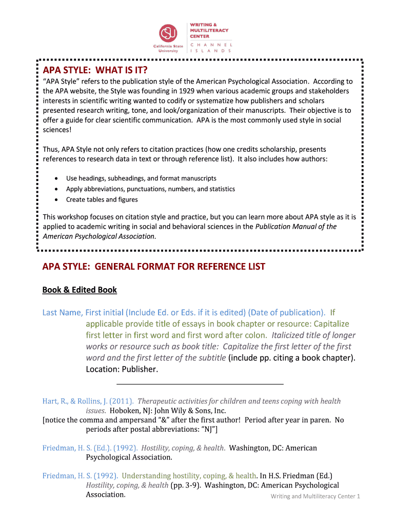 Easy to Use APA Citation Generator and APA Format Guide: Fill out ...