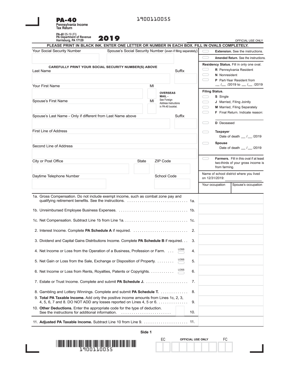 Income Tax Pennsylvania Form