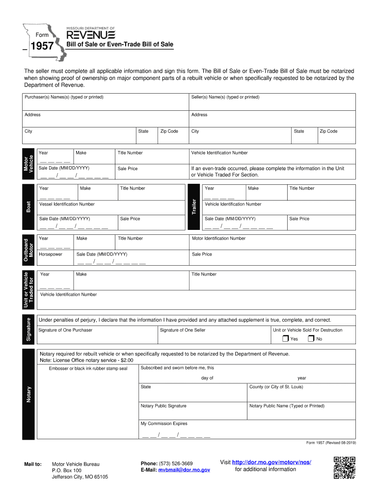 20192022 Form MO 1957 Fill Online, Printable, Fillable, Blank pdfFiller
