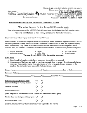 Spring 2020Part-Time or Online Student Enrollment Form
