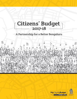 Citizen's Budget for Bengaluru Report - Janaagraha
