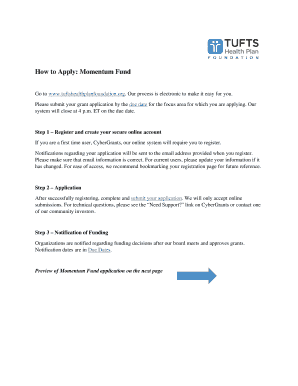 How to Apply: Momentum Fund - Tufts Health Plan Foundation