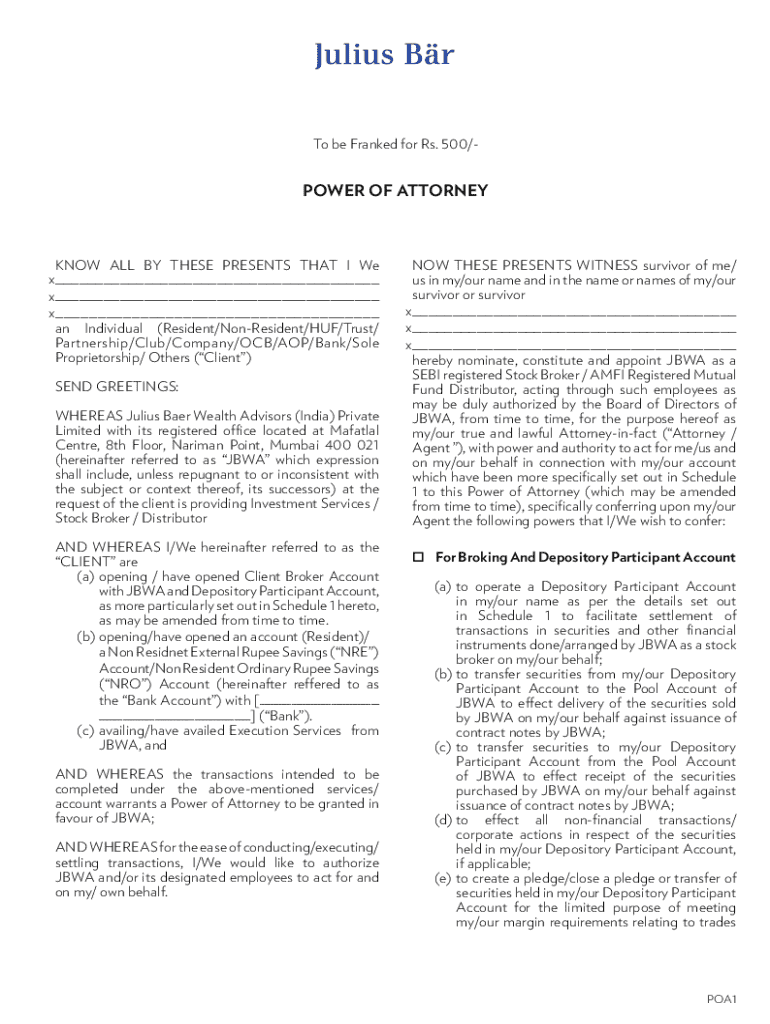 private power attorney individual form Preview on Page 1