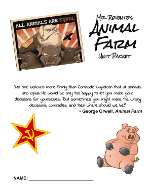 Fillable Online Animal Farm: A Fairy Story by George Orwell (Chapter 5) Fax  Email Print - pdfFiller