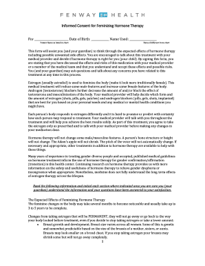 Transgender Hormone Therapy - Estrogen Informed Consent