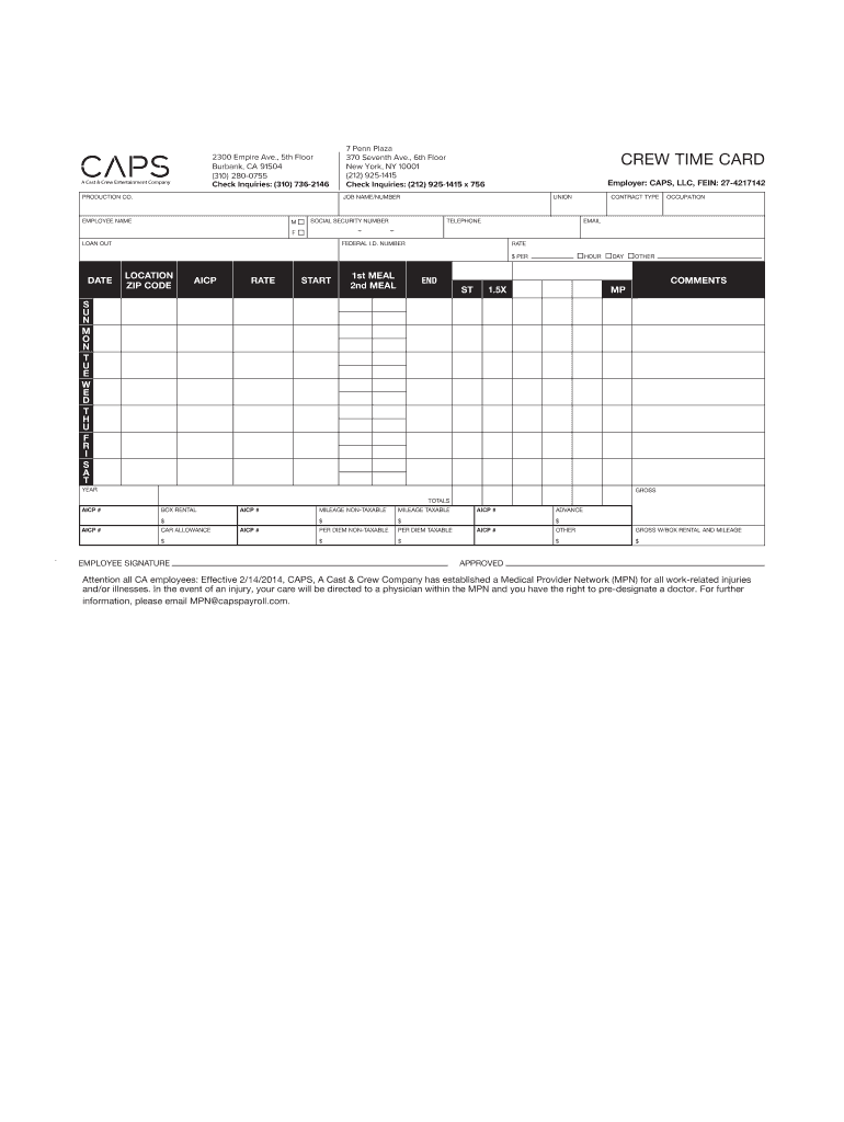 Caps Payroll Fill Online, Printable, Fillable, Blank pdfFiller