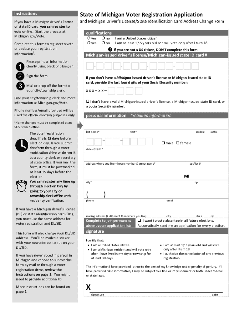 michigan voter registration search Preview on Page 1