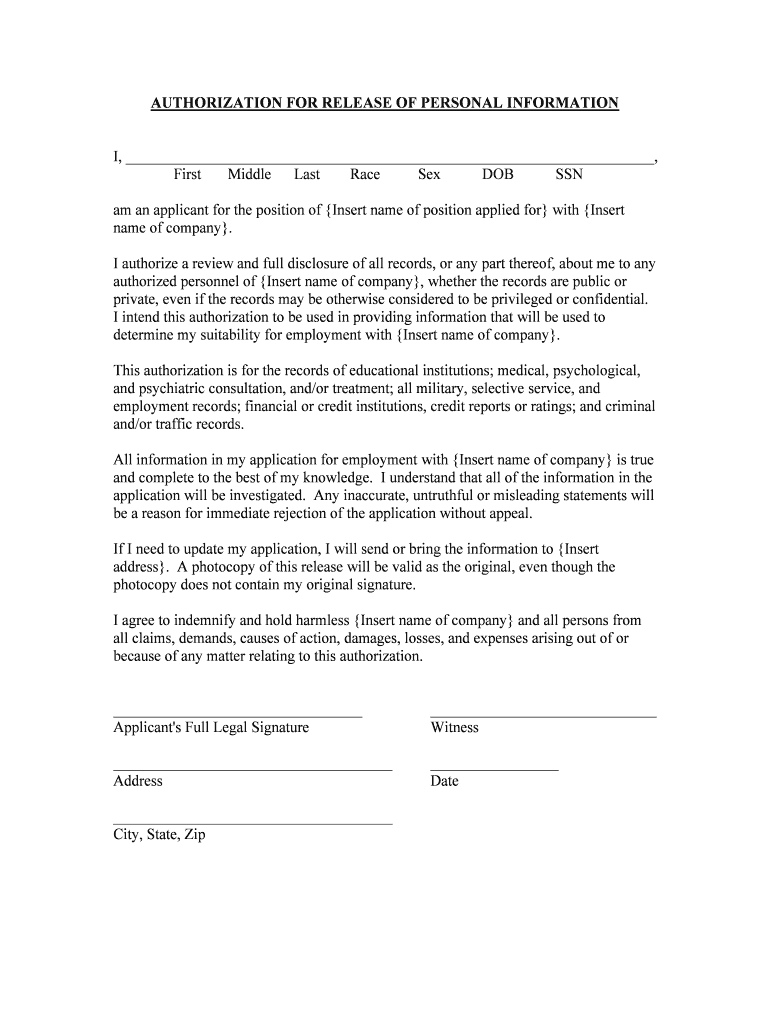 Hmis Consent And Release Of Information Authorization Form Hmis Consent And Release Of Information Authorization Form