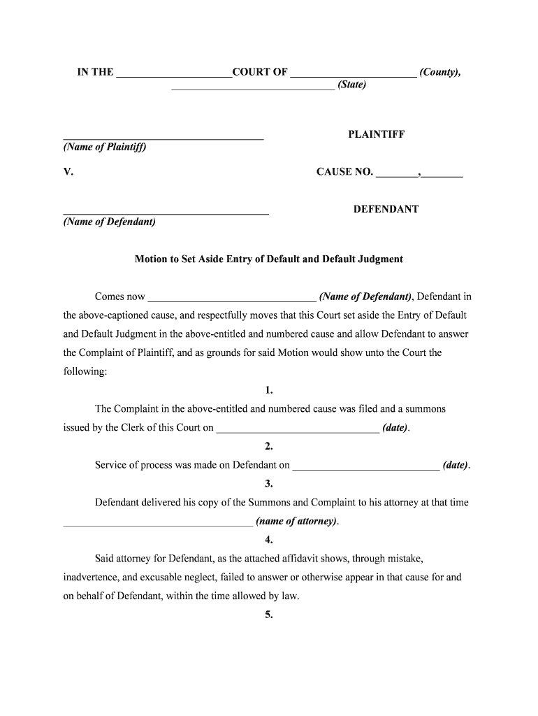 How To Write A Motion For Default How To Write A Motion For Default