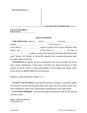 Georgia Quitclaim Deed