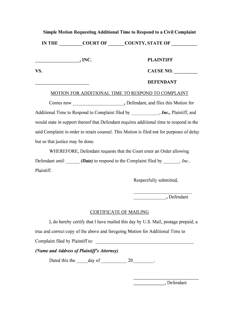 Sample Response To A Motion To Dismiss Fill And Sign Printable 