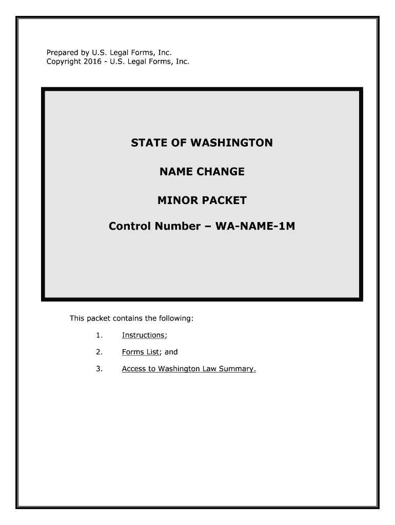 Name Change Form Minor - Fill Online, Printable, Fillable, Blank ...