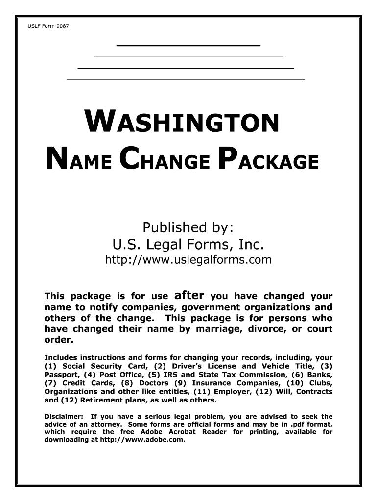 washington change form Preview on Page 1