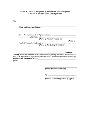 acceptance trust form