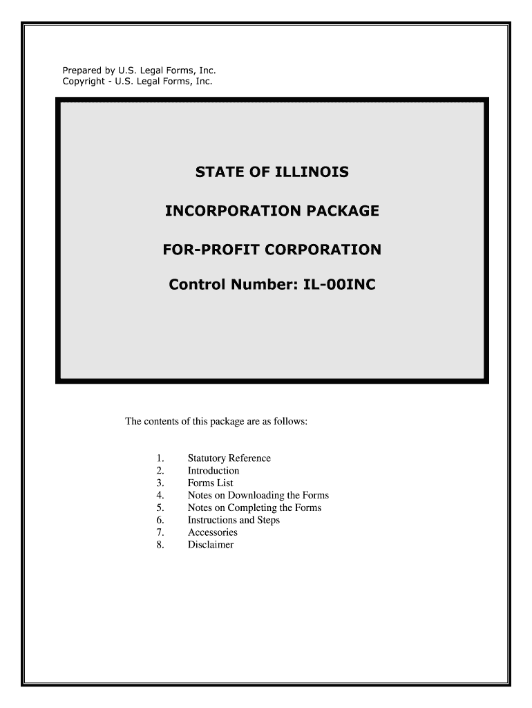 Fill, Edit and Print Illinois Business Incorporation