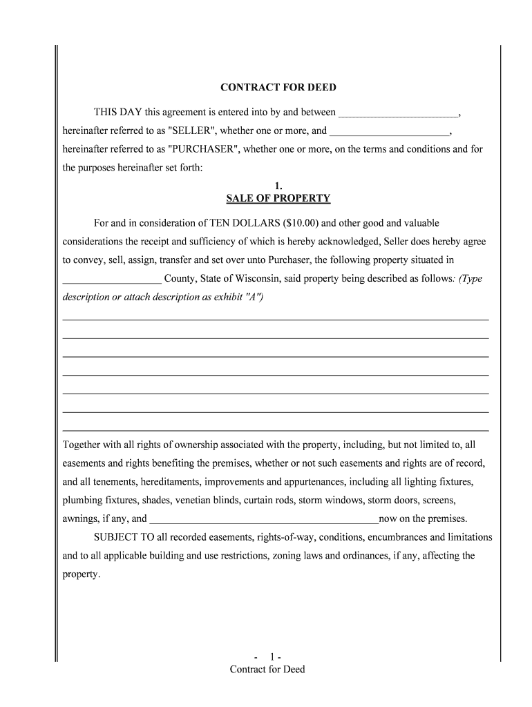 Wisconsin Deed Fill Online, Printable, Fillable, Blank pdfFiller