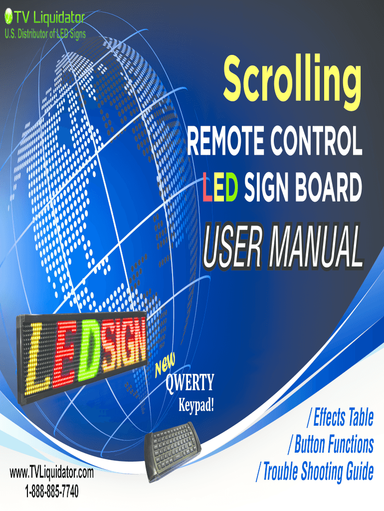 Tv Liquidator Led Sign Manual Fill Online, Printable, Fillable, Blank