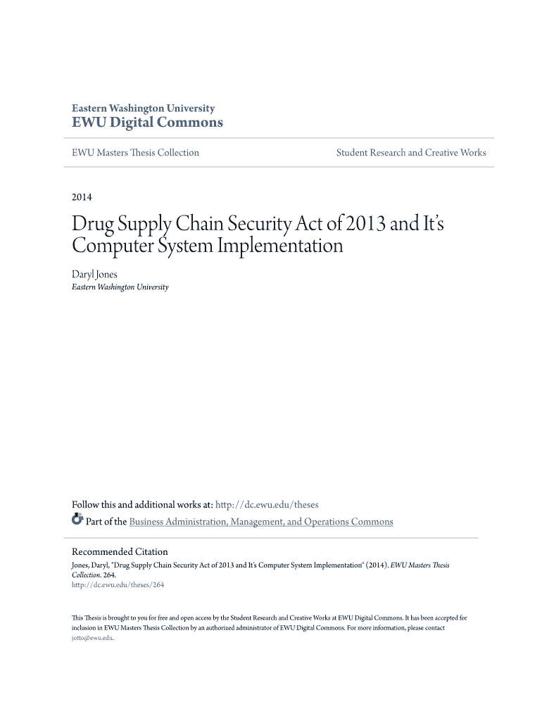 Fillable Online Drug Supply Chain Security Act of 2013 and Its Computer