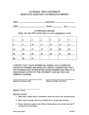 Medical History form - Louisiana Tech University