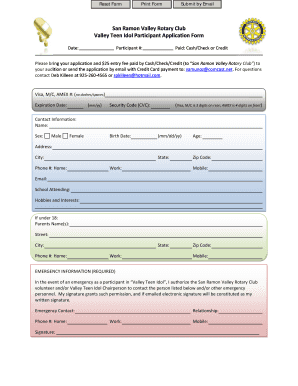 San Ramon Valley Rotary Club - Valley Teen Idol Participant Application Form (Master).docx