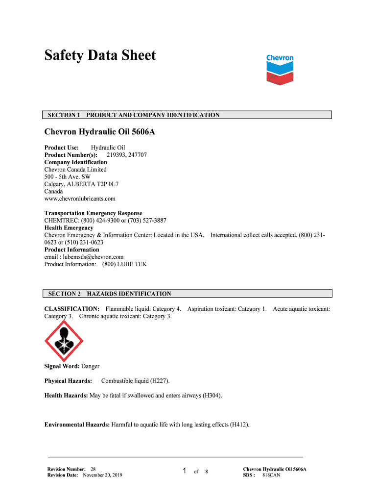 Fillable Online Chevron Hydraulic Oil AW ISO 32 Fax Email Print pdfFiller