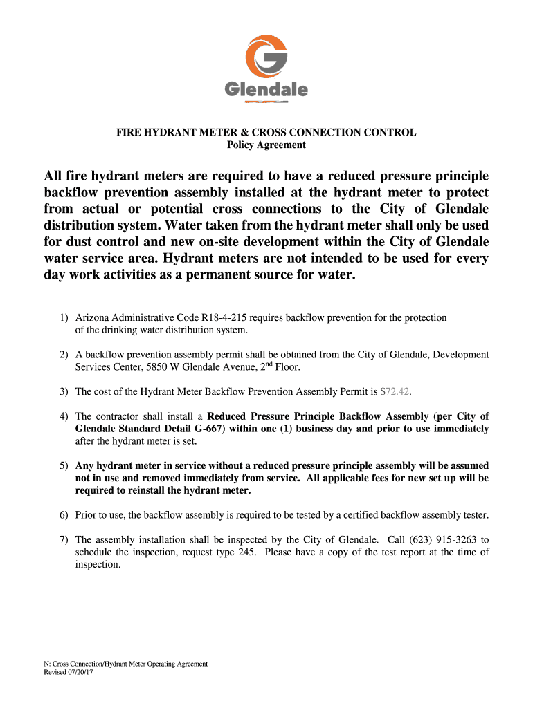 Fillable Online FIRE HYDRANT METER POLICY AND PROCEDURE Changes ...