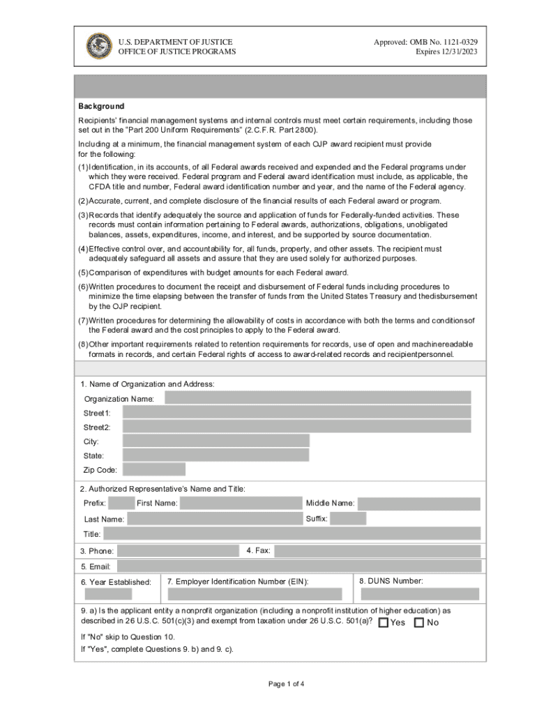 doj questionnaire Preview on Page 1