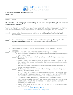 Fillable Online Post-Op Instructions for Dental Implants New Orleans ... Fax Email Print - pdfFiller
