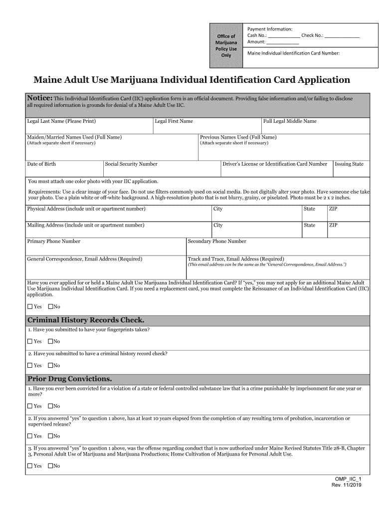 maine identification card Preview on Page 1