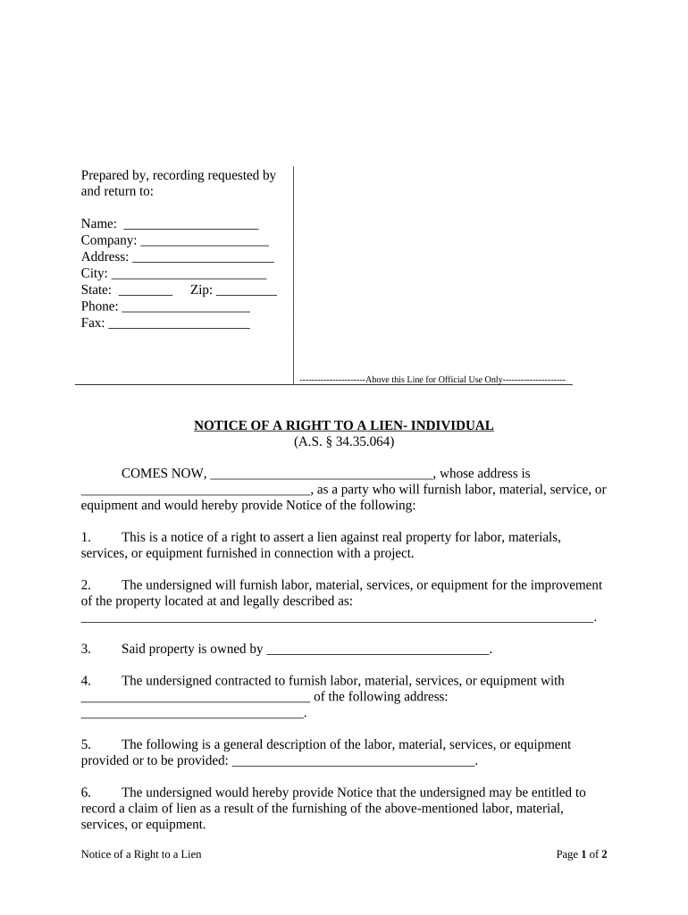 lien release form Preview on Page 1