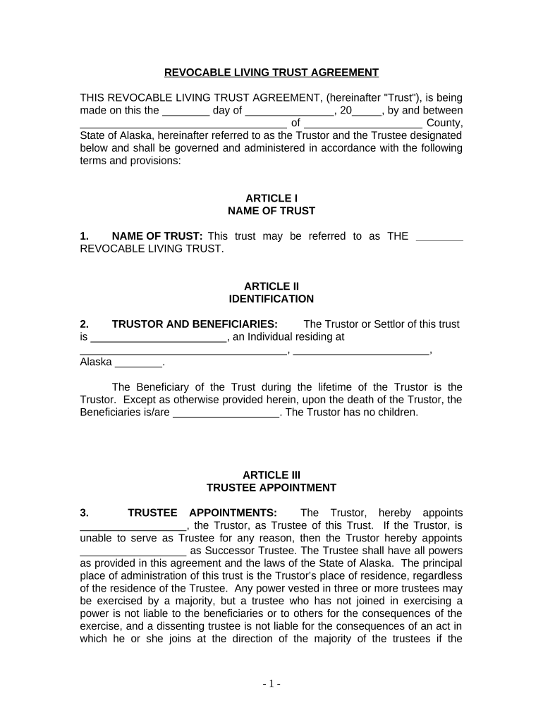 living trust no Preview on Page 1