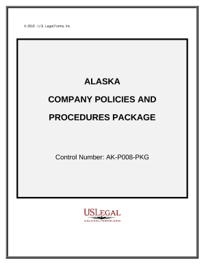 Company Employment Policies and Procedures Package - Alaska