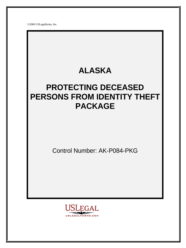 Protecting Deceased Persons from Identity Theft - Alaska Preview on Page 1.