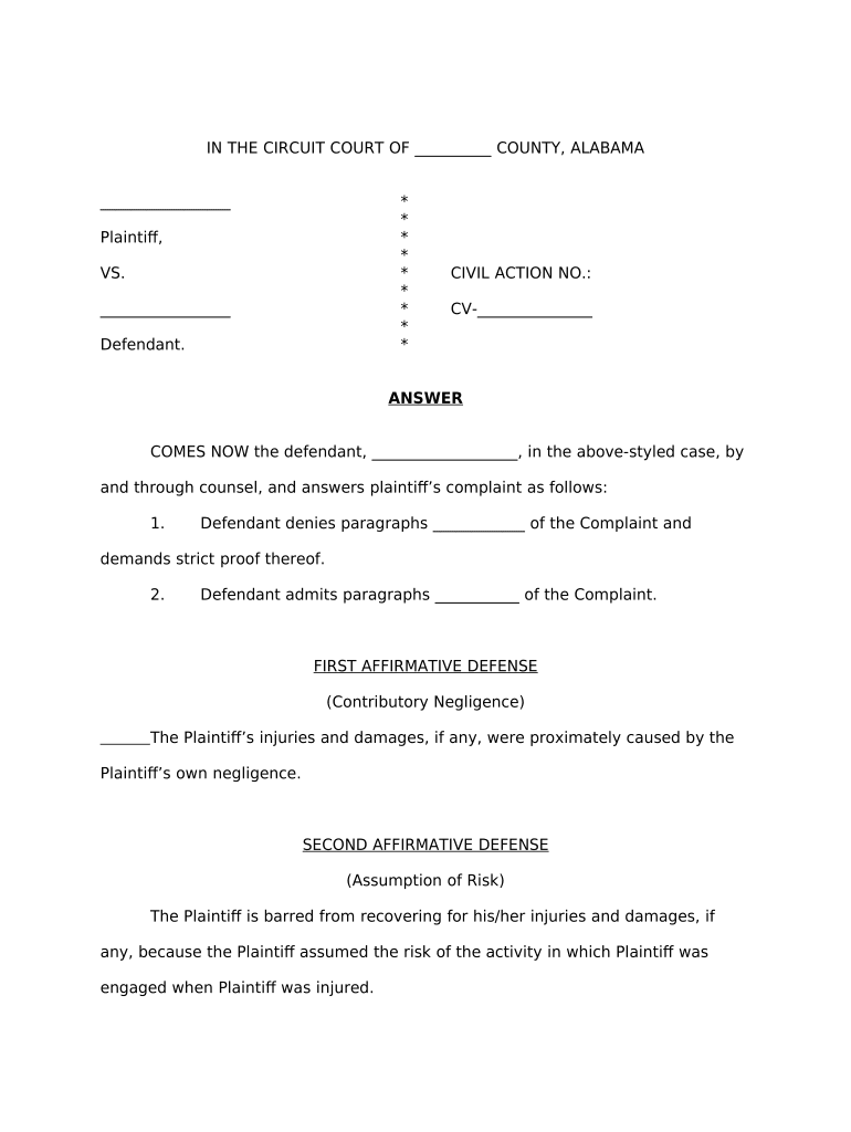 personal injury forms Preview on Page 1