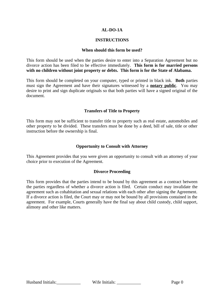 agreement no children Preview on Page 1