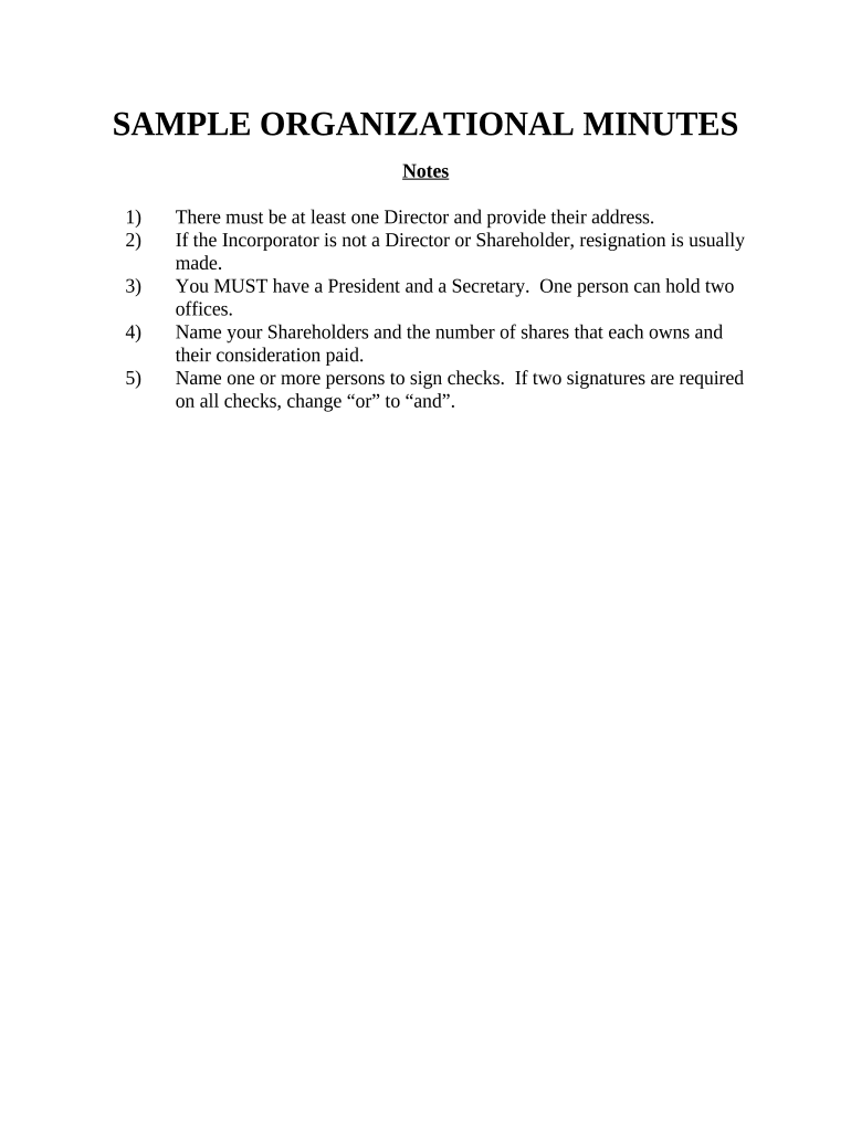 Minutes for Organizational Meeting - Alabama - Alabama Preview on Page 1