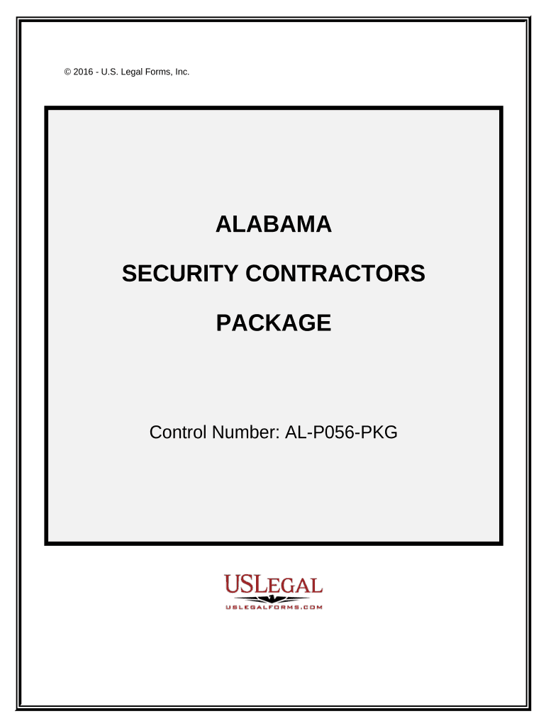 Security Contractor Package - Alabama Preview on Page 1