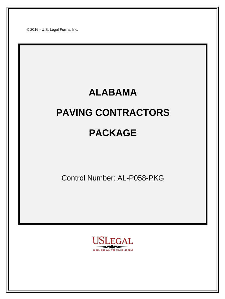 Paving Contractor Package - Alabama Preview on Page 1