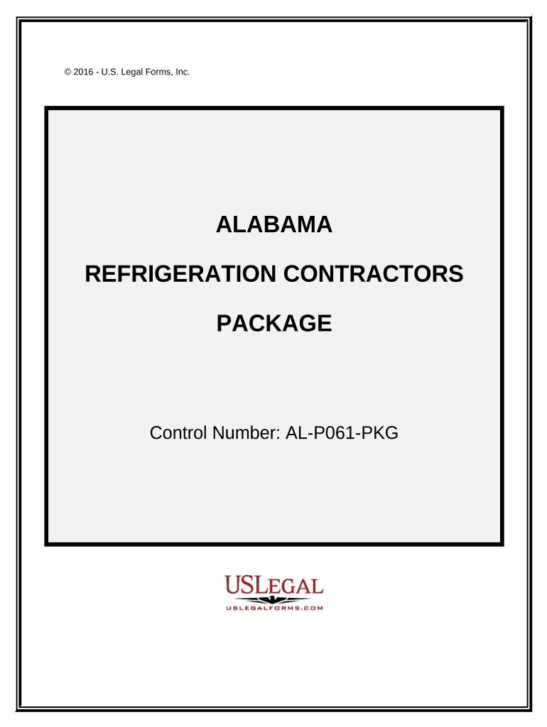 Refrigeration Contractor Package - Alabama Preview on Page 1.