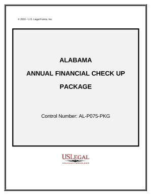 Annual Financial Checkup Package - Alabama