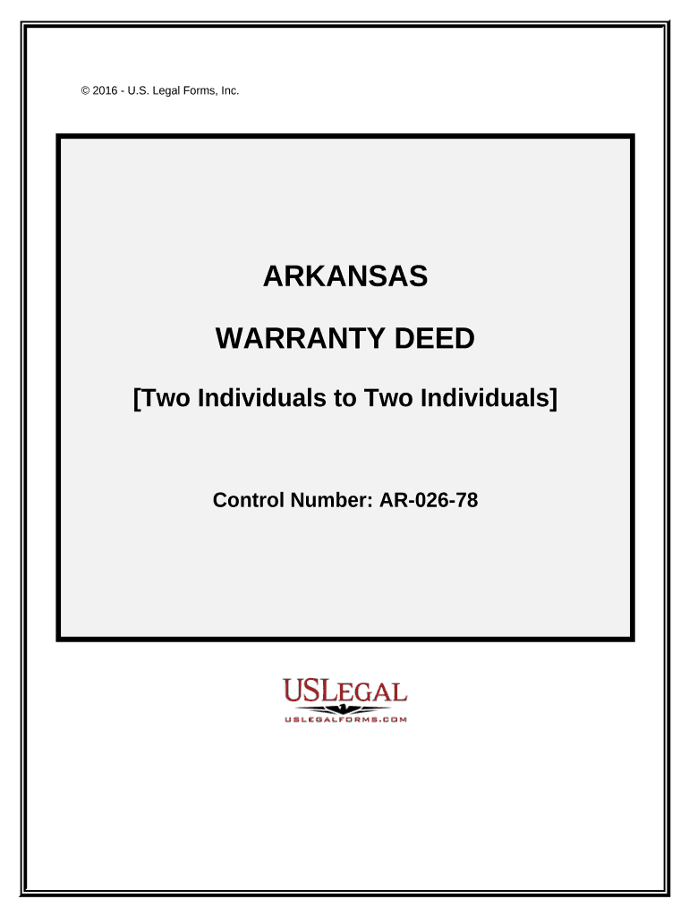 arkansas warranty deed Preview on Page 1