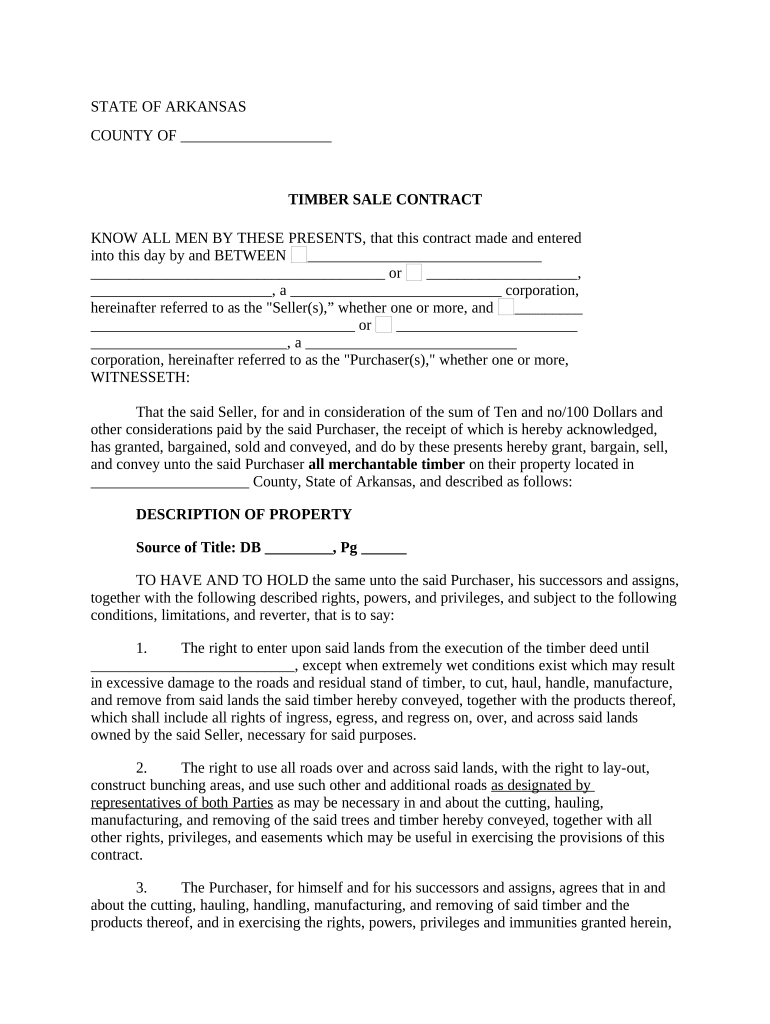 arkansas sale contract Preview on Page 1