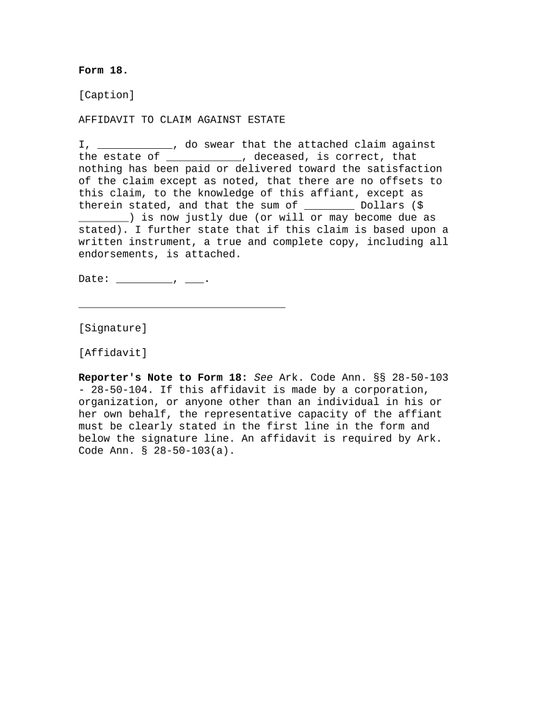 affidavit of alteration arkansas Preview on Page 1