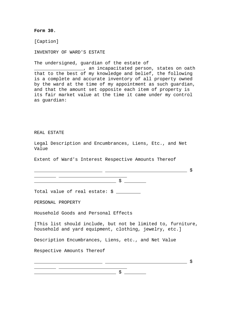 Inventory of Ward&#039;s Estate - Arkansas Preview on Page 1