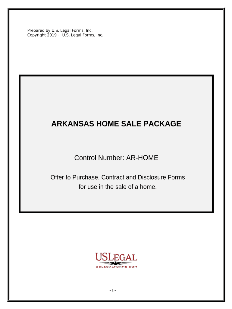 Real Estate Home Sales Package with Offer to Purchase, Contract of Sale, Disclosure Statements and more for Residential House - Arkansas Preview on Page 1