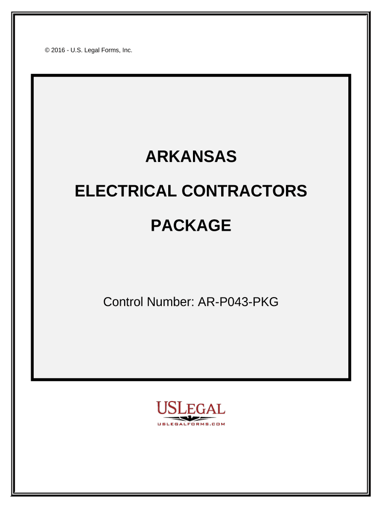 Electrical Contractor Package - Arkansas Preview on Page 1