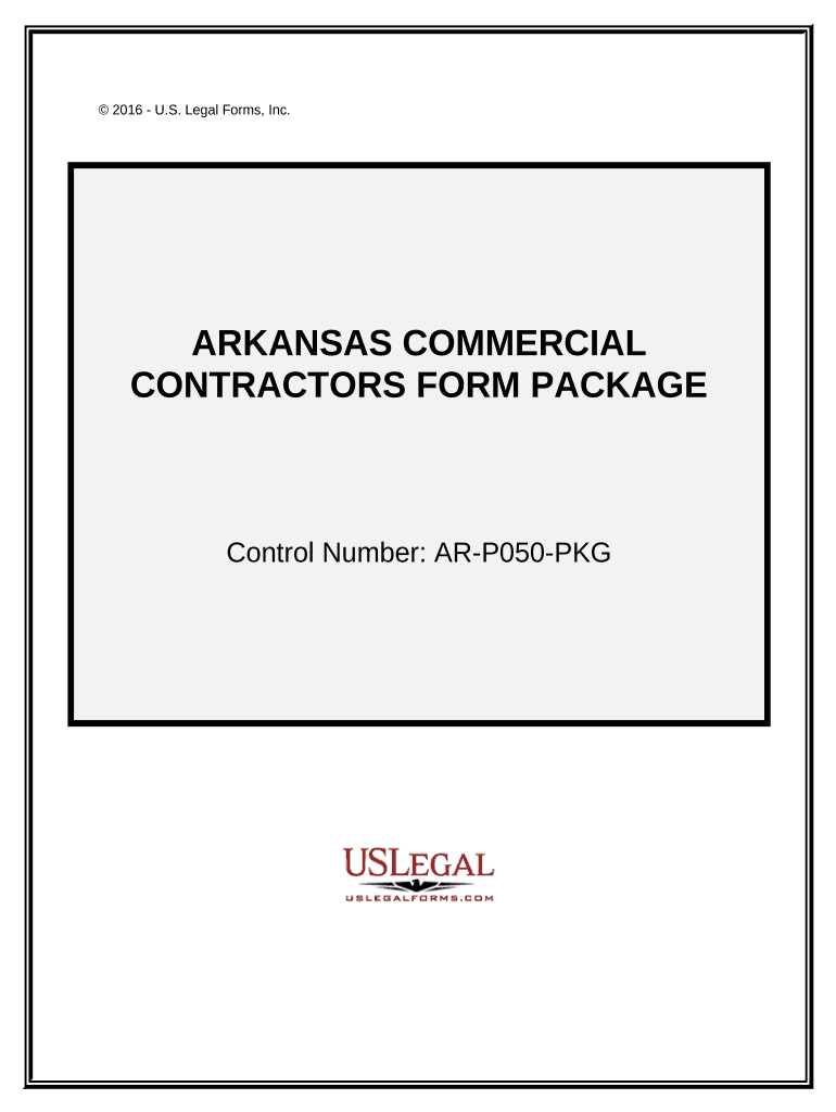 Commercial Contractor Package - Arkansas Preview on Page 1