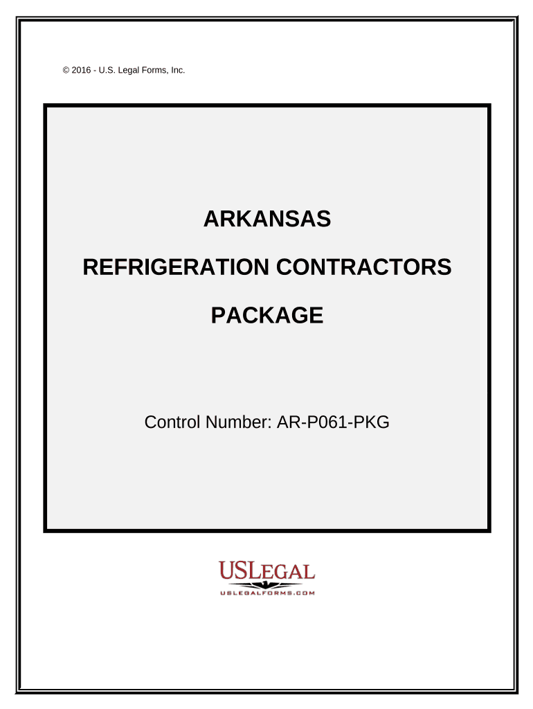 Refrigeration Contractor Package - Arkansas Preview on Page 1