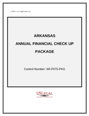 Annual Financial Checkup Package - Arkansas